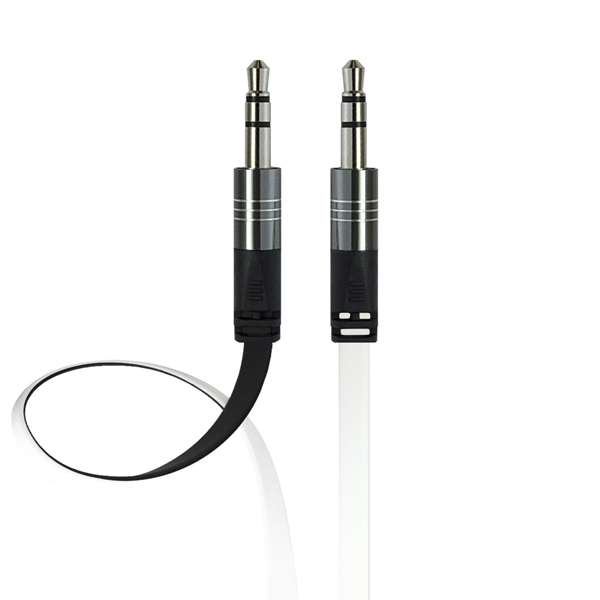 Кабель AUX InterStep BW 3.5mm 2m White/Black (IS-DC-BW35JCKWT-000B203) фото