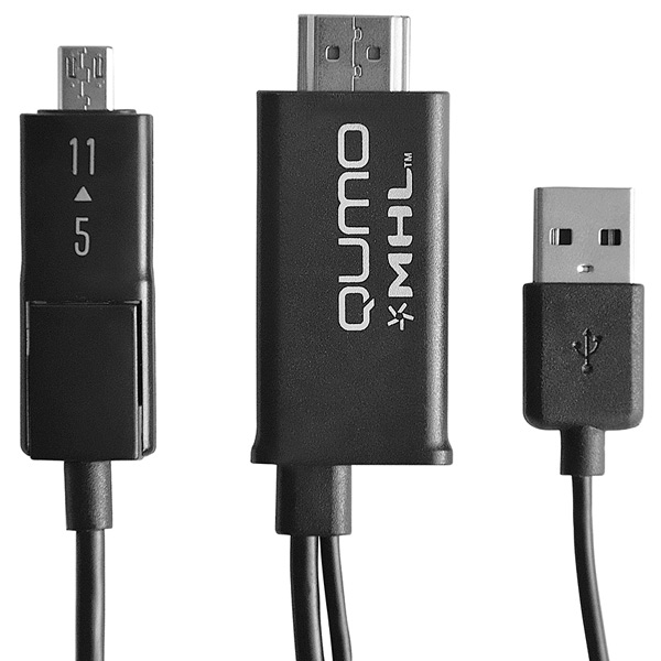Кабель MHL (MicroUSB - HDMI) Qumo MHL Kit