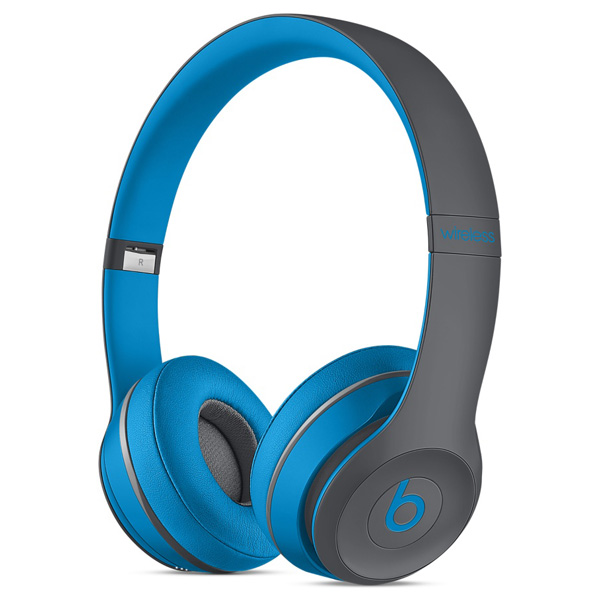 Наушники Bluetooth Beats Solo Wireless Flash Blue (MKQ32ZE/A) фото