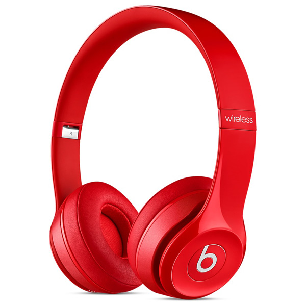 Наушники Bluetooth Beats Solo 2 Wireless Red (MHNJ2ZE/A) фото