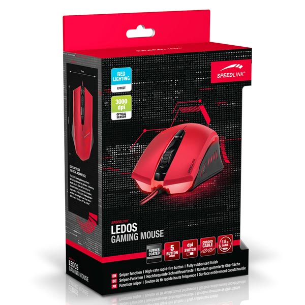 Игровая мышь Speed-Link LEDOS Red (SL-6393-RD)