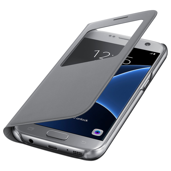 Чехол Samsung S View Cover S7 Silver (EF-CG930PSEGRU)
