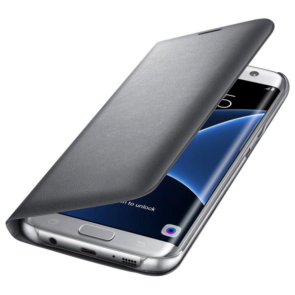 Чехол Samsung LED View Cover S7 Edge Silver (EF-NG935PSEGRU) фото