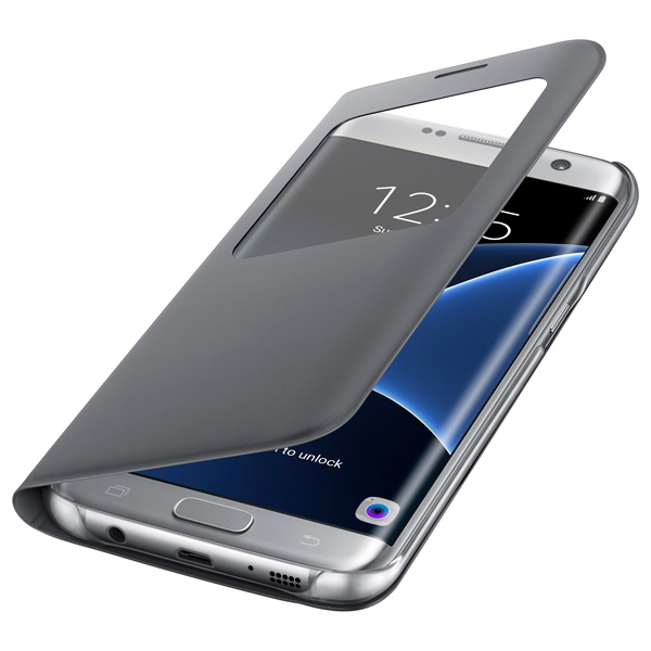 Чехол Samsung S View Cover S7 Edge Silver (EF-CG935PSEGRU)