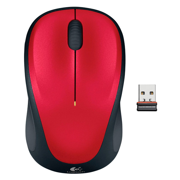 Мышь беспроводная Logitech M235 красный (910-002496)