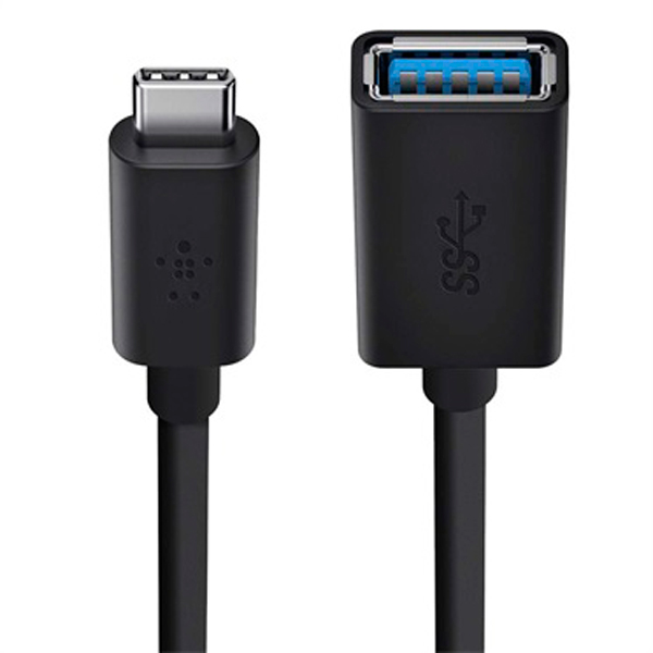Кабель USB Type-C Belkin 3.0 USB-C to USB-A Adapter (F2CU036btBLK) фото