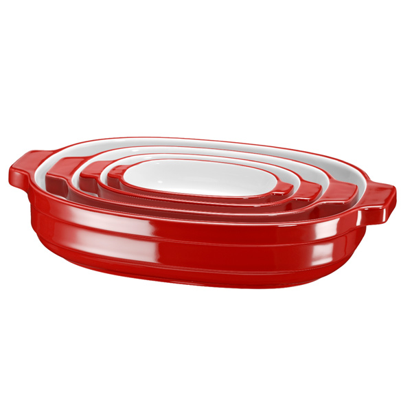 Форма для выпекания (керамика) KitchenAid набор KBLR04NSER 4шт.