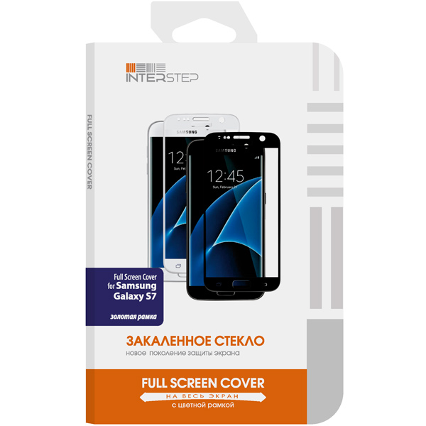 Защитное стекло InterStep для Samsung Galaxy S7 Gold IS-TG-SAMGS7FSG-000B201 фото