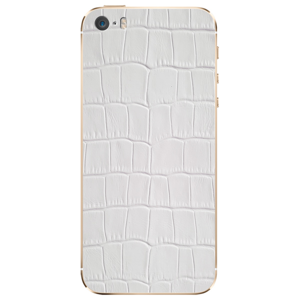 Чехол Glueskin для iPhone 5S/SE White Alligator (5s-32) фото