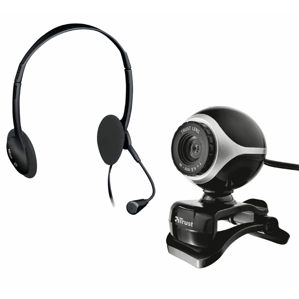 Web-камера Trust Exis Chatpack Black + наушники (17028) фото