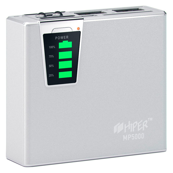 Внешний аккумулятор HIPER MP5000 Silver 5000 mAh фото