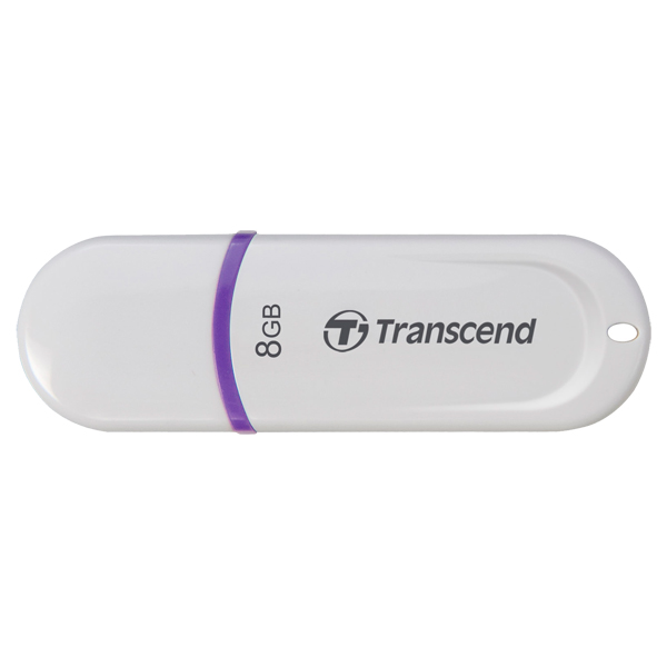 Флеш-диск Transcend JetFlash 330 8GB белый/лиловый (TS8GJF330)