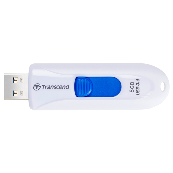 Флеш-диск Transcend JetFlash 790 8GB белый/синий (TS8GJF790W)