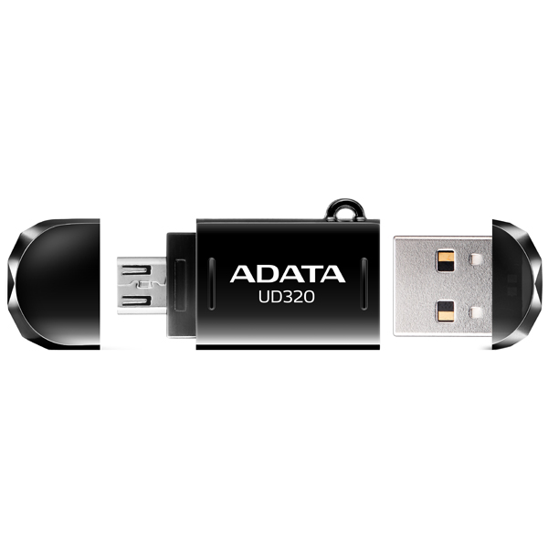 Флеш-диск OTG ADATA DashDrive UD320 Black 64GB (AUD320-64G-RBK) фото