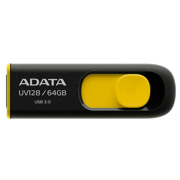 Флеш-диск ADATA UV128 Black/Yellow 64GB (AUV128-64G-RBY) фото