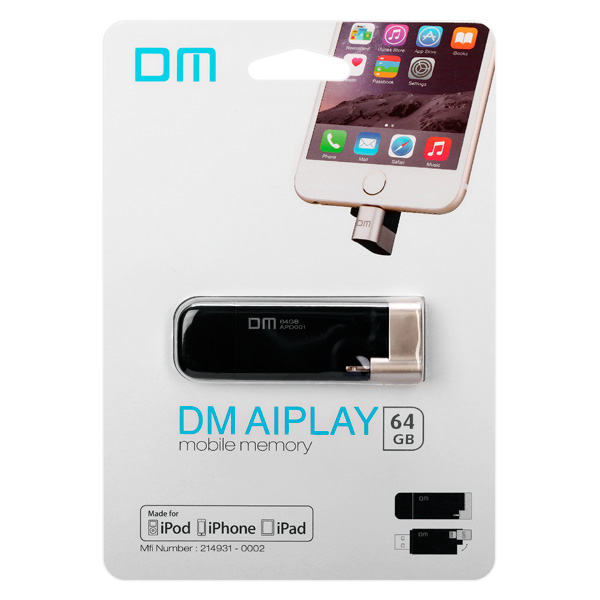 Флеш-диск для Apple DM Aiplay 64Gb черный