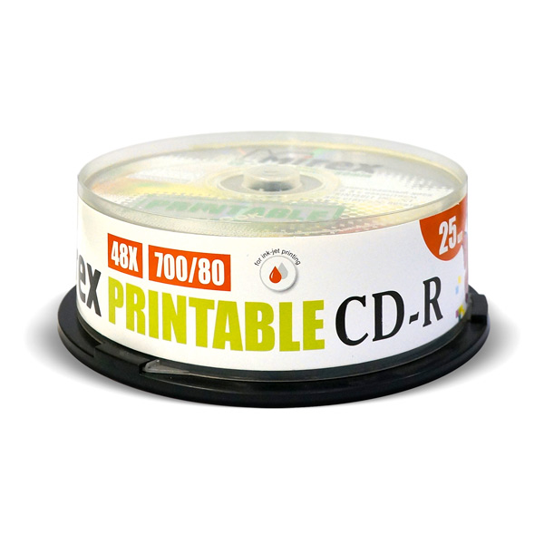 CD-R диск Mirex 700Mb 48х Cake Box 25 шт. Printable (200932) фото
