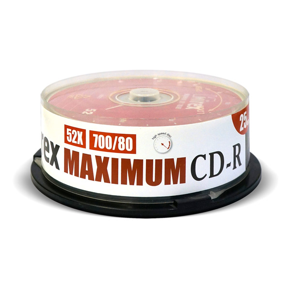 CD-R диск Mirex 700Mb 52х Maximum Cake Box 25 шт. (201274) фото
