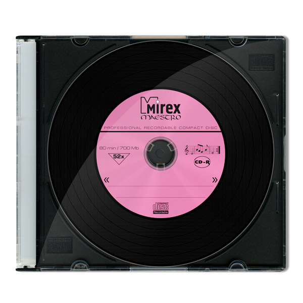 CD-R диск Mirex 700Mb 52х "Maestro" Slim Case (203049)