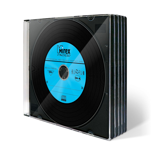 CD-R диск Mirex 700Mb 52х "Maestro" Slim Case 5 шт. (203056) фото