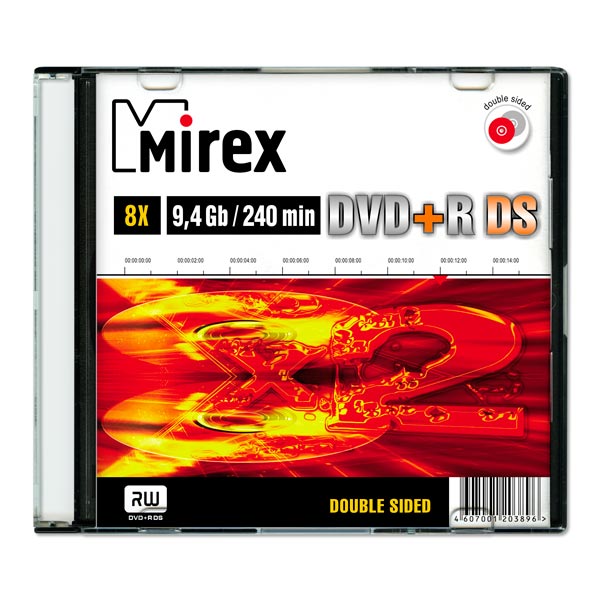 DVD+R диск Mirex 9.4Gb 8x Slim Case Double Side (203896) фото