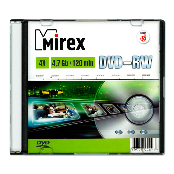 DVD-RW диск Mirex 4.7Gb 4x Slim Case (202547) фото