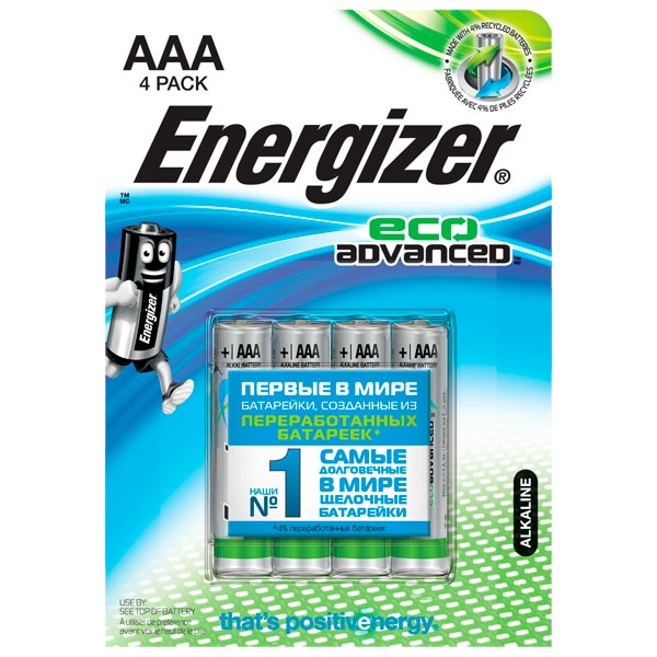 Батарея Energizer Eco Advanced E92 BP 4 (4 шт.) фото