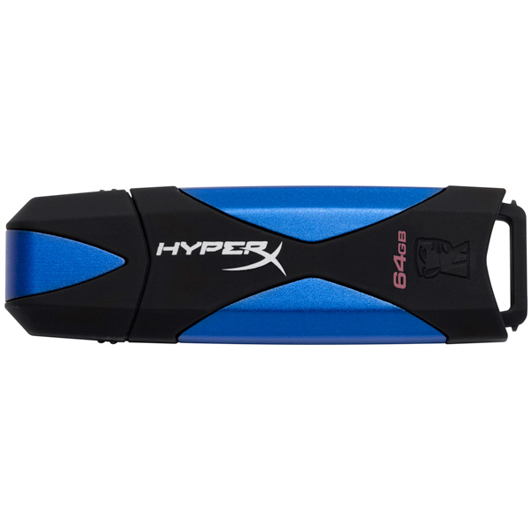 Флеш-диск Kingston HyperX30 64GB Black/Blue (DTHX30/64GB) фото