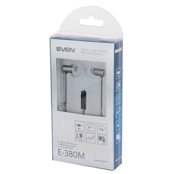 Наушники внутриканальные Sven E-380M