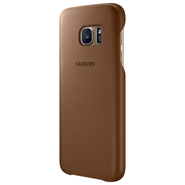 Чехол Samsung Leather Cover S7 Brown (EF-VG930LDEGRU) фото
