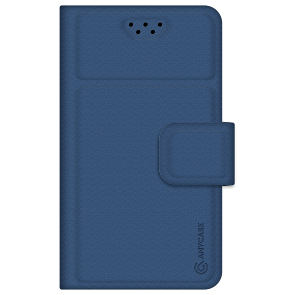Универсальный чехол для смартфона Anycase Wallet 3.5"-4.3" синий фото