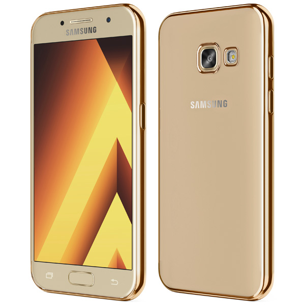 Чехол Takeit для Samsung Galaxy A3 2017, Metal Slim золотой фото