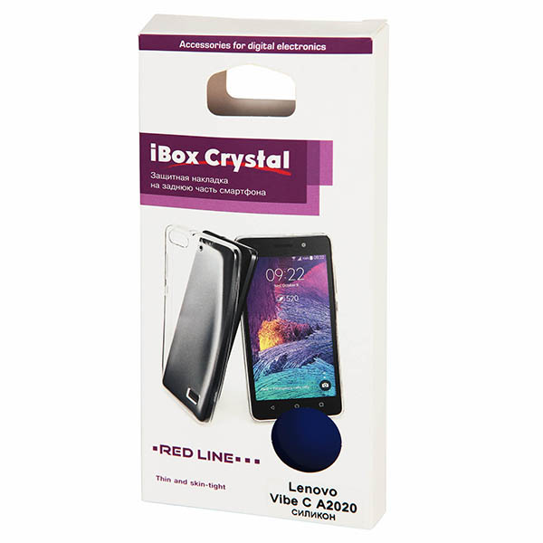 Чехол iBOX Crystal для Lenovo Vibe С A2020 Blue (МВ00000017)