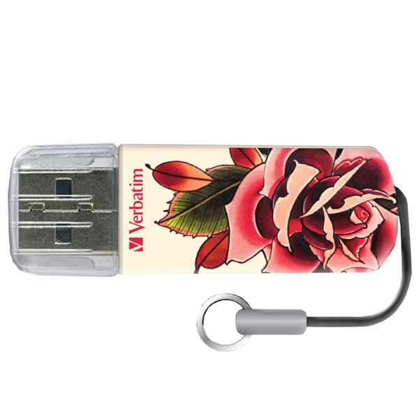 Флеш-диск Verbatim Tattoo Edition "Роза" 8GB (49881) фото