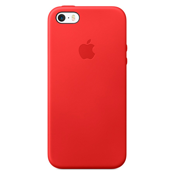 Чехол Apple iPhone SE Leather Case красный