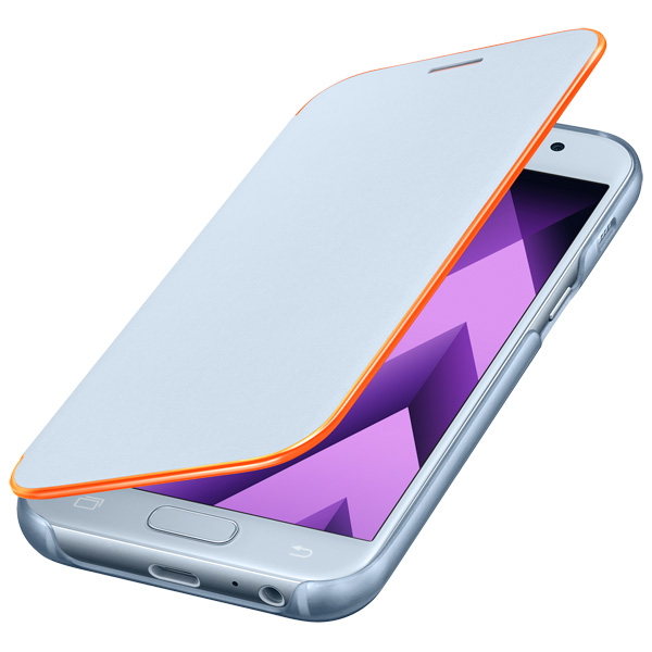 Чехол Samsung A3 2017 Neon Flip Cover синий фото