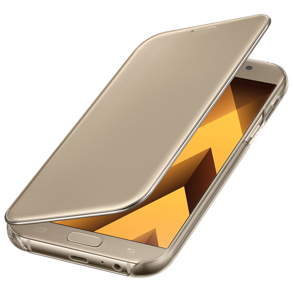 Чехол Samsung A7 2017 Clear View Cover золотой фото