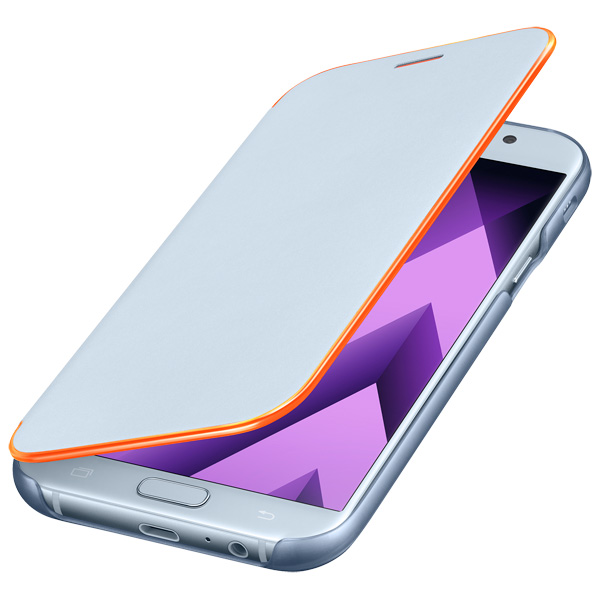 Чехол Samsung A7 2017 Neon Flip Cover синий фото