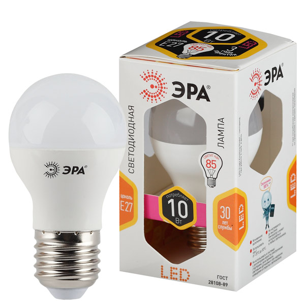 Лампа LED ЭРА A60-10w-827-E27