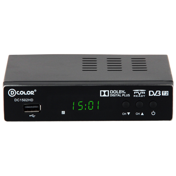 Приемник телевизионный DVB-T2 D-Color DC1502HD