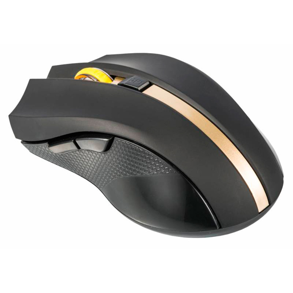 Мышь беспроводная Oklick 495MW Black/золотой