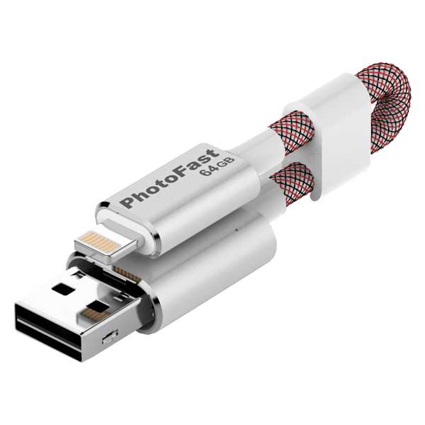 Флеш-диск для Apple PhotoFast 64Gb MemoriesCable U3 G3 красный