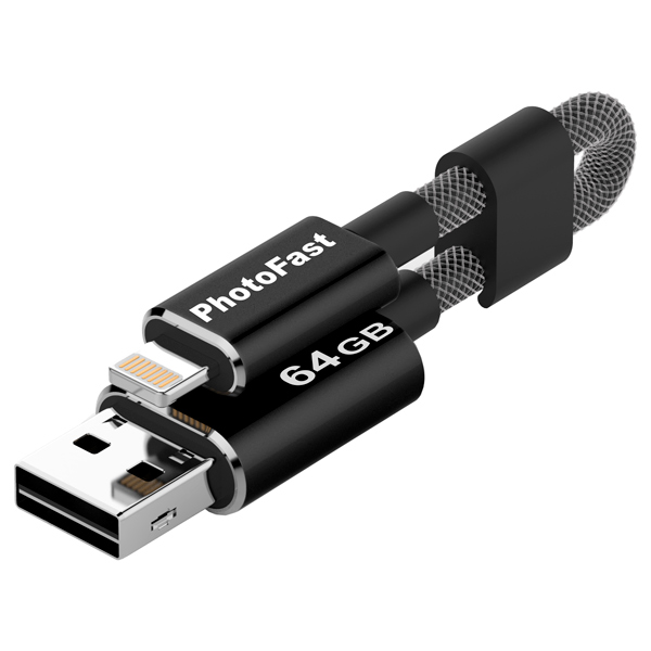 Флеш-диск для Apple PhotoFast 64GB MemoriesCable U3 G3 черный