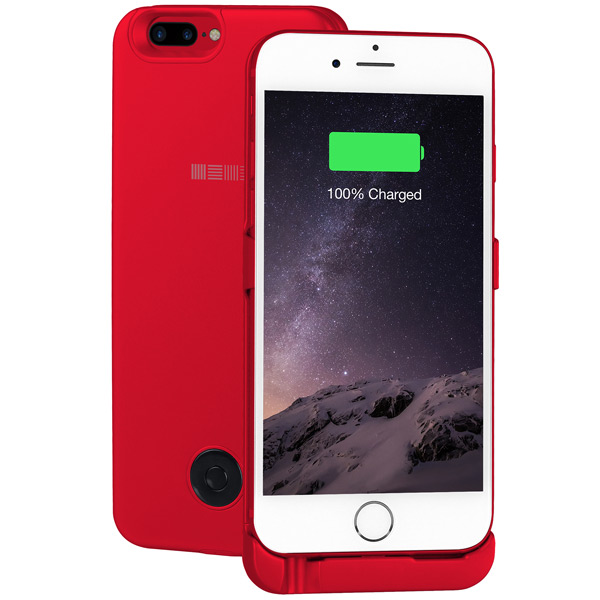 Чехол-аккумулятор InterStep для iPhone 7 Plus/6 Plus 5000мАч красный фото