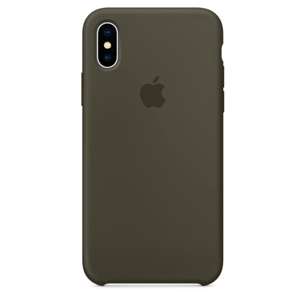 Чехол Apple iPhone X Silicone Case Dark Olive (MR522ZM/A)