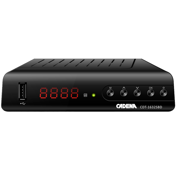Приемник телевизионный DVB-T2 Cadena CDT-1632SBD
