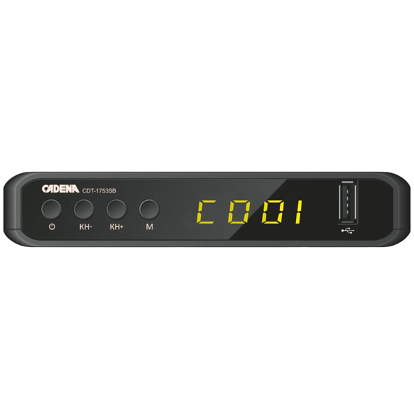 Приемник телевизионный DVB-T2 Cadena CDT-1753SB фото