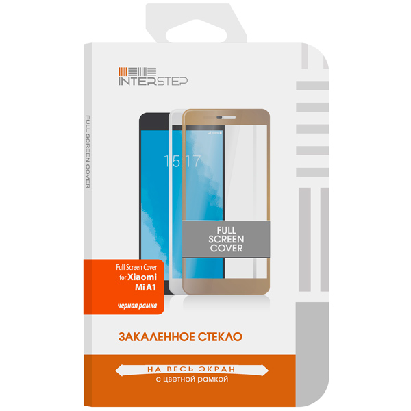 Защитное стекло InterStep Full Screen Cover для Xiaomi Mi A1 черный