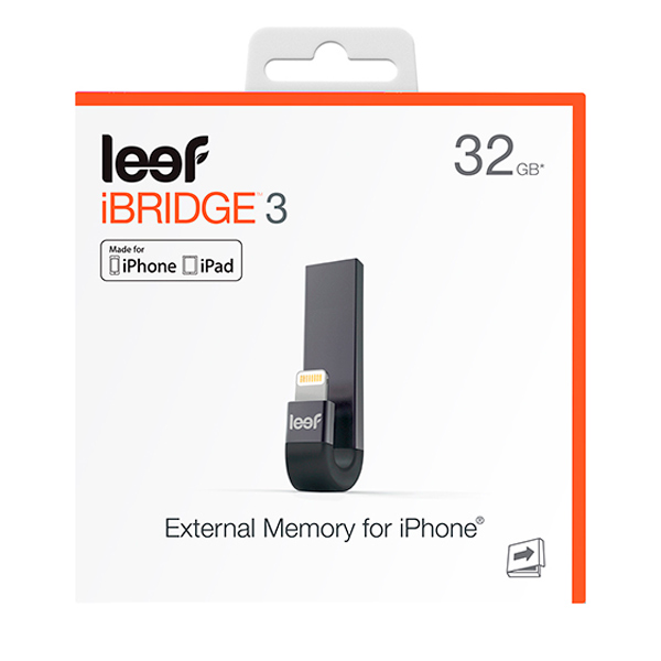 Флеш-диск для Apple Leef iBridge3 32 Гб, чёрный (LIB3CAKK032R1)