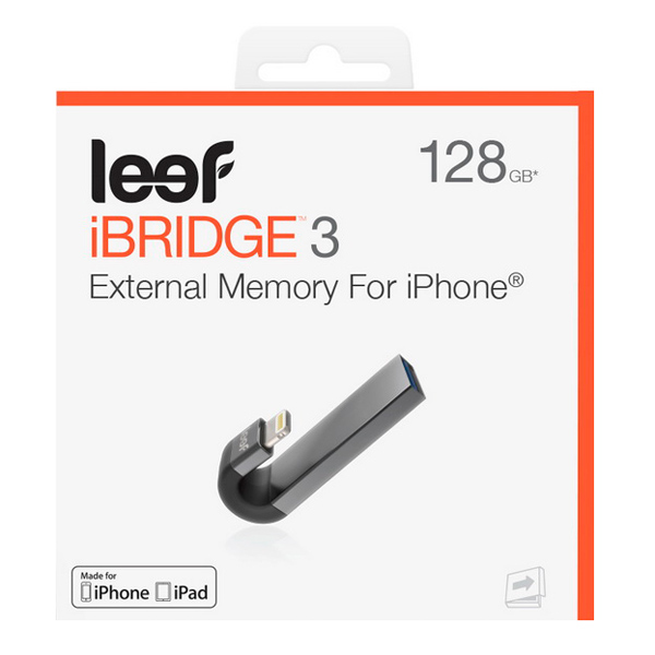 Флеш-диск для Apple Leef iBridge3 128 Гб, чёрный (LIB3CAKK128R1)